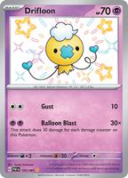 Pokemon,SV: Paldean Fates,Drifloon - 155/091,Holofoil,Shiny Rare,Near Mint