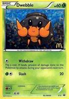 Pokemon,McDonald's Promos 2012,Dwebble - 3/12 - 003/012,Holofoil,Promo,Lightly Played