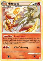 Pokemon,HeartGold SoulSilver,Ninetales - 7/123,Holofoil,Holo Rare,Damaged