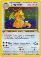 Pokemon,Fossil,Dragonite (4) - 04/62,Unlimited Holofoil,Holo Rare,Heavily Played