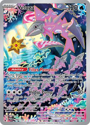 Pokemon,SV04: Paradox Rift,Veluza - 192/182,Holofoil,Illustration Rare,Lightly Played