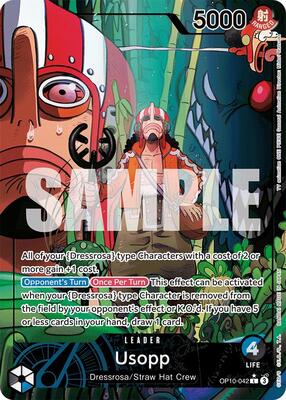 One Piece Card Game,Royal Blood,Usopp (042) (Parallel) - OP10-042,Foil,Leader,Near Mint