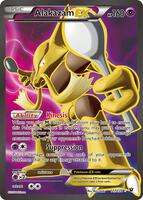 Pokemon,XY - Fates Collide,Alakazam EX (Full Art) - 117/124,Holofoil,Ultra Rare,Damaged