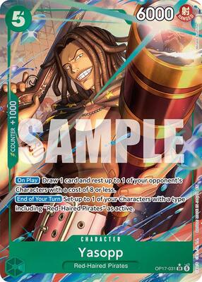One Piece Card Game,The World's Strongest Warriors,Yasopp (Alternate Art) - OP17-031,Foil,Super Rare,Near Mint