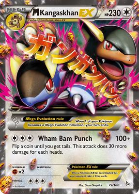 Pokemon,XY - Flashfire,M Kangaskhan EX - 79/106,Holofoil,Ultra Rare,Moderately Played