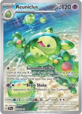 Pokemon,SV05: Temporal Forces,Reuniclus - 171/162,Holofoil,Illustration Rare,Near Mint