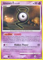 Pokemon,Great Encounters,Unown [G] - 57/106,Reverse Holofoil,Uncommon,Moderately Played