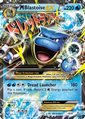 Pokemon,Generations,M Blastoise EX - 18/83,Holofoil,Ultra Rare,Moderately Played