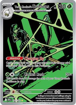 Pokemon,SV10: Destined Rivals,Team Rocket's Spidops - 187/182,Holofoil,Illustration Rare,Near Mint