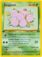 Pokemon,Jungle,Exeggcute - 52/64,1st Edition,Common,Damaged