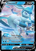 Pokemon,SWSH: Crown Zenith,Glaceon V - 038/159,Holofoil,Ultra Rare,Near Mint