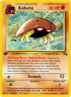 Pokemon,Fossil,Kabuto - 50/62,1st Edition,Common,Moderately Played