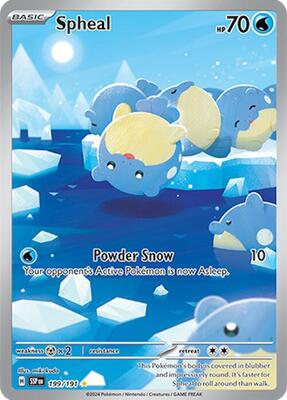 Pokemon,SV08: Surging Sparks,Spheal - 199/191,Holofoil,Illustration Rare,Near Mint
