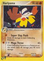 Pokemon,EX Ruby and Sapphire,Hariyama - 8/109,Holofoil,Holo Rare,Damaged