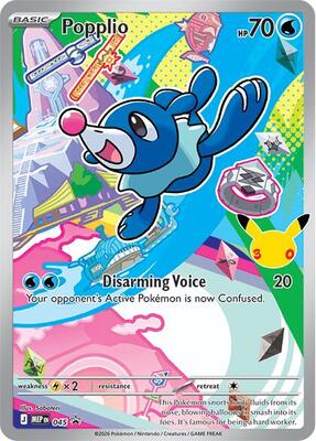 Pokemon,ME: Mega Evolution Promo,Popplio - 045,Holofoil,Promo,Near Mint