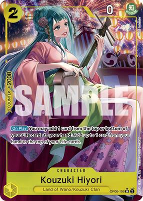 One Piece Card Game,Wings of the Captain,Kouzuki Hiyori (Alternate Art) - OP06-106,Foil,Super Rare,Near Mint