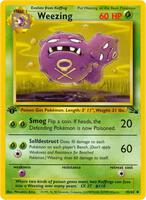 Pokemon,Fossil,Weezing - 45/62,Unlimited,Uncommon,Lightly Played