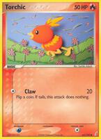 Pokemon,EX Crystal Guardians,Torchic - 065/100,Reverse Holofoil,Common,Heavily Played