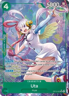 One Piece Card Game,Carrying On His Will,Uta (Alternate Art) - OP13-023,Foil,Super Rare,Near Mint