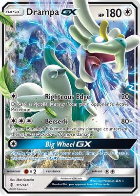 Pokemon,SM - Guardians Rising,Drampa - 115/145,Holofoil,Ultra Rare,Lightly Played