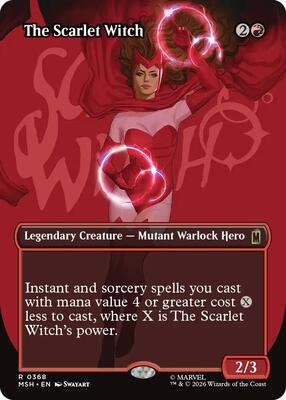 Magic: The Gathering,Marvel Super Heroes,The Scarlet Witch (Borderless) - 368,Normal,Rare,Near Mint