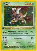 Pokemon,Jungle,Pinsir (9) - 09/64,Unlimited Holofoil,Holo Rare,Moderately Played