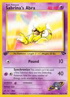 Pokemon,Gym Challenge,Sabrina's Abra (93) - 093/132,1st Edition,Common,Lightly Played