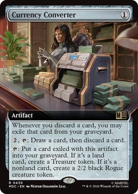 Magic: The Gathering,Commander: Marvel Super Heroes,Currency Converter (Extended Art) - 430,Normal,Rare,Near Mint