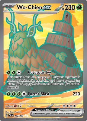 Pokemon,SV02: Paldea Evolved,Wo-Chien ex - 232/193,Holofoil,Ultra Rare,Lightly Played