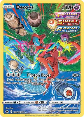 Pokemon,SWSH: Crown Zenith: Galarian Gallery,Deoxys - GG12/GG70,Holofoil,Ultra Rare,Near Mint