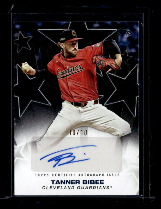 Topps 2025 Topps,2025 Topps,Tanner Bibee - BSA2-TB,Baseball Stars Autographs Black (Series Two)