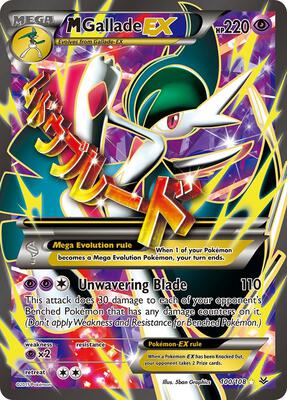 Pokemon,XY - Roaring Skies,M Gallade EX (100 Full Art) - 100/108,Holofoil,Ultra Rare,Moderately Played
