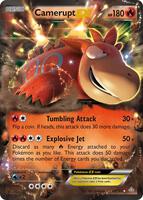Pokemon,XY - Primal Clash,Camerupt EX - 29/160,Holofoil,Ultra Rare,Damaged
