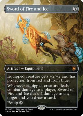Magic: The Gathering,Special Guests,Sword of Fire and Ice (Borderless) - 62,Normal,Mythic,Near Mint
