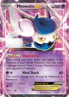 Pokemon,Generations,Meowstic EX - 37/83,Holofoil,Ultra Rare,Lightly Played