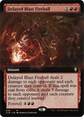 Magic: The Gathering,Commander Legends: Battle for Baldur's Gate,Delayed Blast Fireball (Extended Art) - 630,Normal,Rare,Near Mint