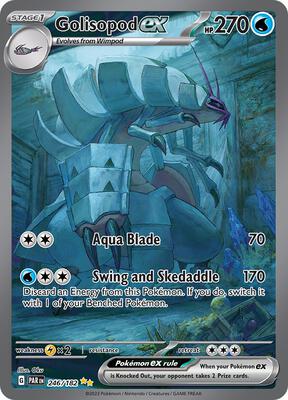 Pokemon,SV04: Paradox Rift,Golisopod ex - 246/182,Holofoil,Special Illustration Rare,Near Mint
