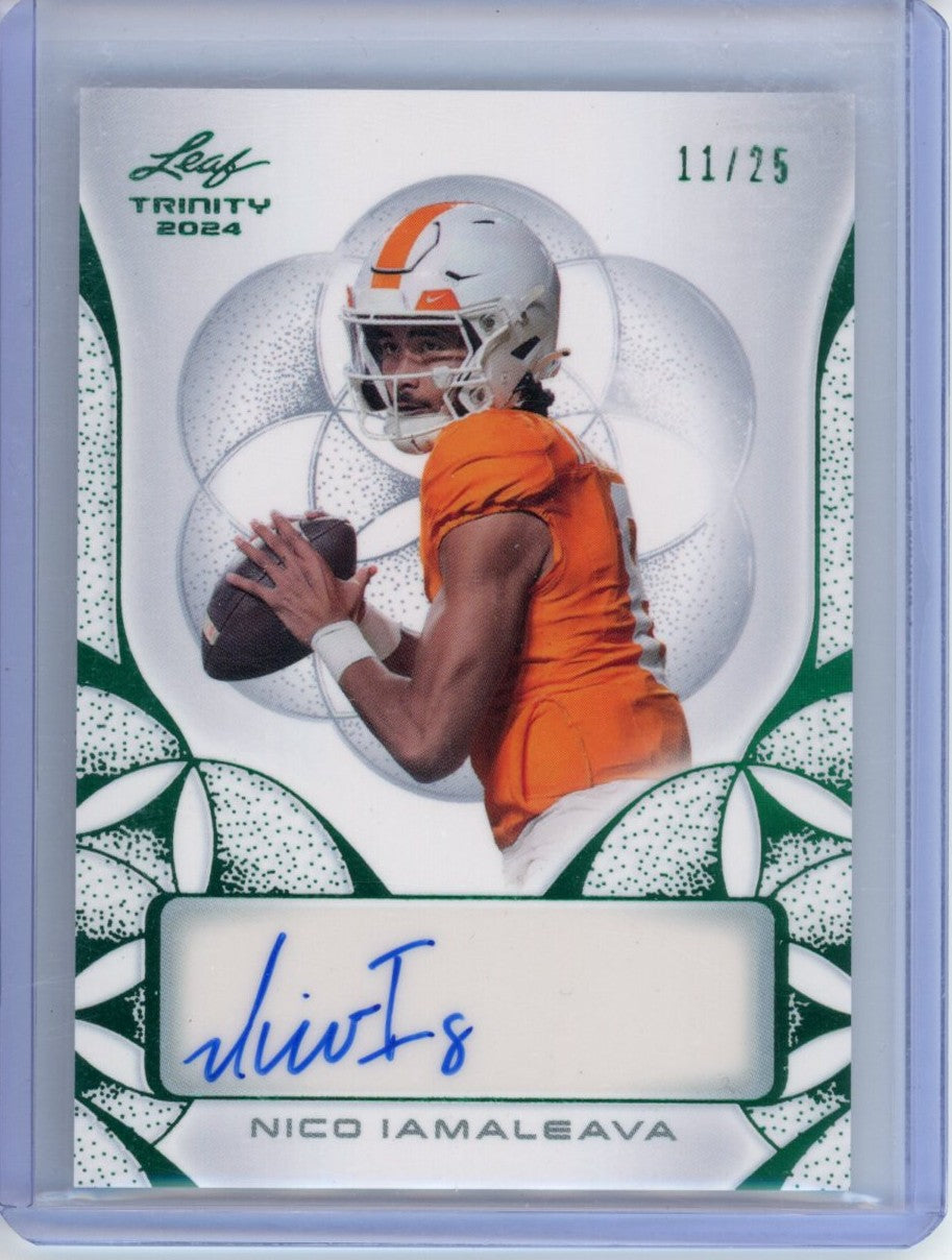 Leaf 2024 Leaf Trinity,2024 Leaf Trinity,Nico Iamaleava - BA-NI1,Autographs Green