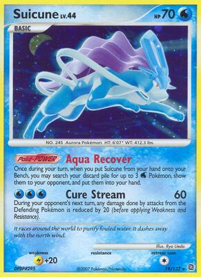 Pokemon,Secret Wonders,Suicune - 19/132,Holofoil,Holo Rare,Moderately Played