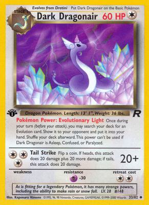 Pokemon,Team Rocket,Dark Dragonair - 33/82,Unlimited,Uncommon,Lightly Played