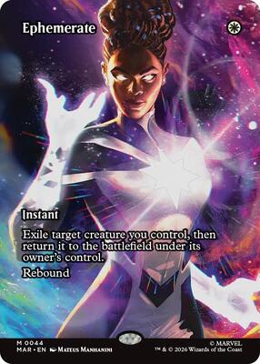 Magic: The Gathering,Marvel Universe Eternal-Legal,Ephemerate (Borderless) - 44,Normal,Mythic,Near Mint