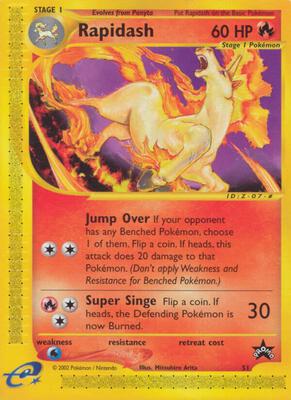 Pokemon,WoTC Promo,Rapidash (51) - 51/53,Normal,Promo,Near Mint