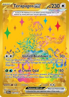 Pokemon,SV: Prismatic Evolutions,Terapagos ex - 180/131,Holofoil,Hyper Rare,Near Mint