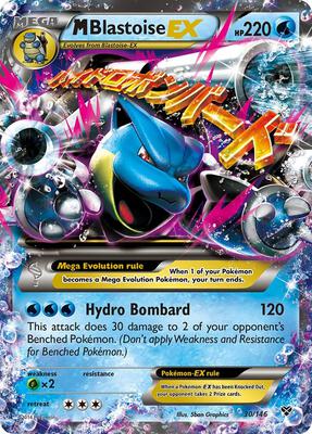 Pokemon,XY Base Set,M Blastoise EX - 30/146,Holofoil,Ultra Rare,Lightly Played