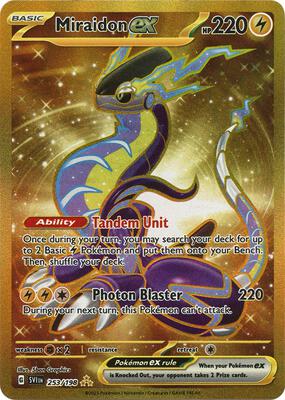 Pokemon,SV01: Scarlet & Violet Base Set,Miraidon ex - 253/198,Holofoil,Hyper Rare,Moderately Played