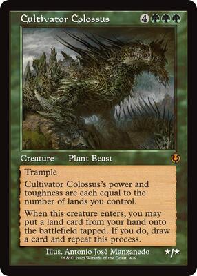 Magic: The Gathering,Innistrad Remastered,Cultivator Colossus (Retro Frame) - 409,Normal,Mythic,Near Mint