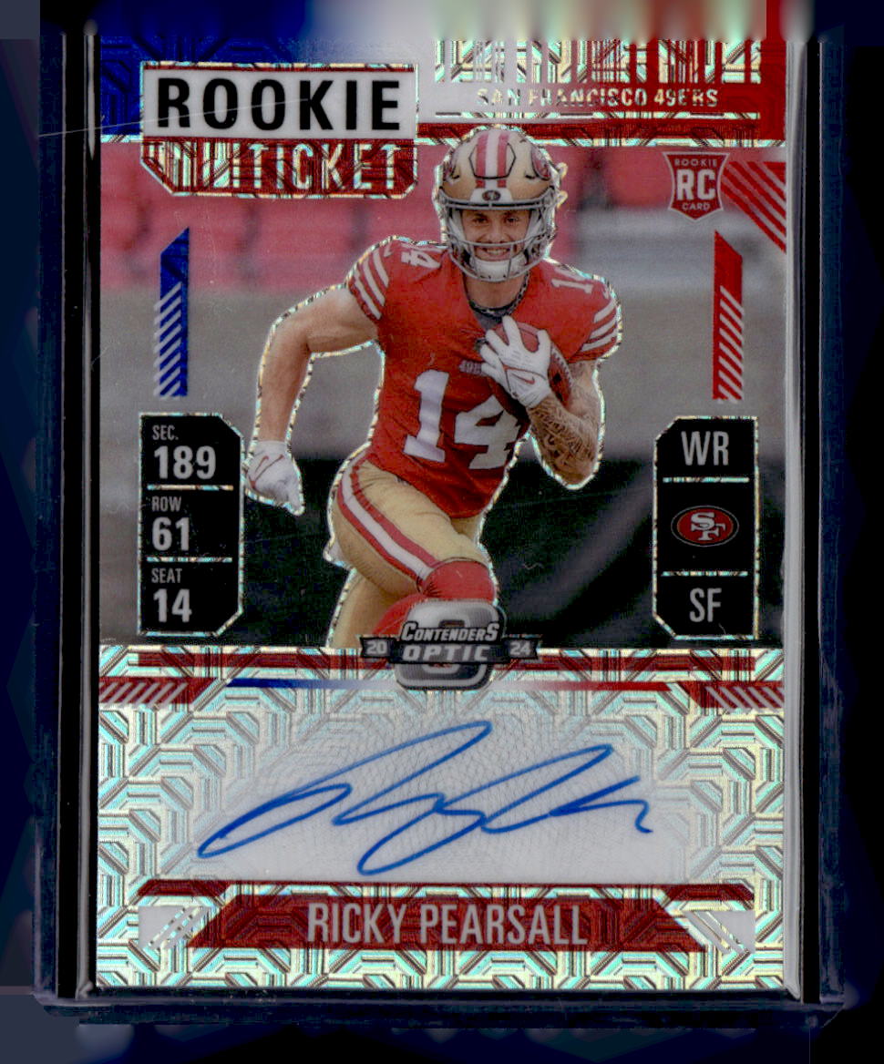 Optic 2024 Panini Contenders Optic,2024 Panini Contenders Optic,Ricky Pearsall - 109,Red White Blue