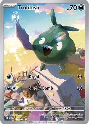 Pokemon,SV: White Flare,Trubbish - 140/086,Holofoil,Illustration Rare,Lightly Played