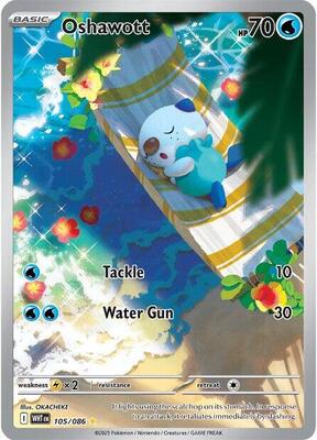 Pokemon,SV: White Flare,Oshawott - 105/086,Holofoil,Illustration Rare,Lightly Played