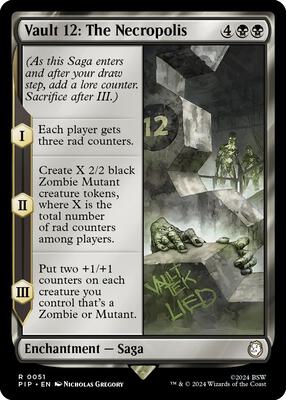 Magic: The Gathering,Universes Beyond: Fallout,Vault 12: The Necropolis - 51,Foil,Rare,Near Mint